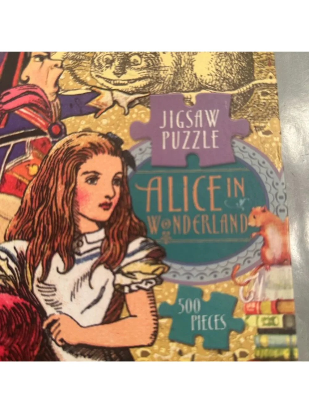 Alice In Wonderland 500 Piece Jigsaw Puzzle Book Queen Cheshire Potter Style